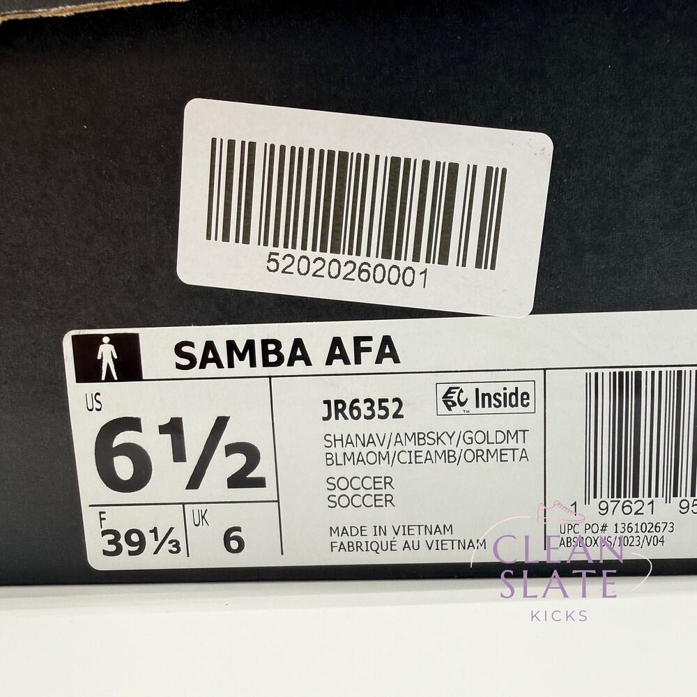 Adidas Samba AFA Argentina 50th JR6352 Shadow Navy Gold Men's 6.5 NIB - Picture 9 of 9